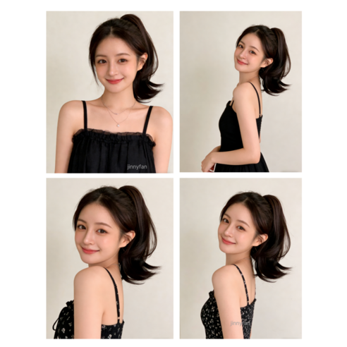 (쿠팡 베스트셀링🔥) Ponytail Extension Wig Bun Style Hair Silky Claw Clip Dark Brown 머릿결 좋은 집게형 포니테일 가발 똥머리 가능 다크브라운