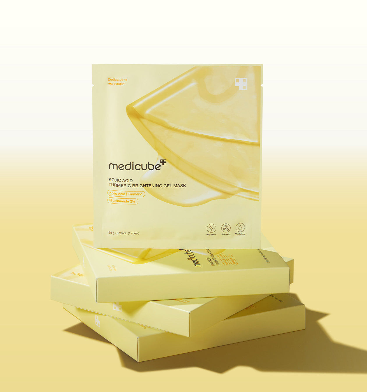 Medicube Kojic Acid Tumeric Brightening Gel Mask 28g / 0.98 oz. x 4ea 메디큐브 코직애씨드 터메릭 비타 겔 마스크 28g / 0.98 oz. x 4ea