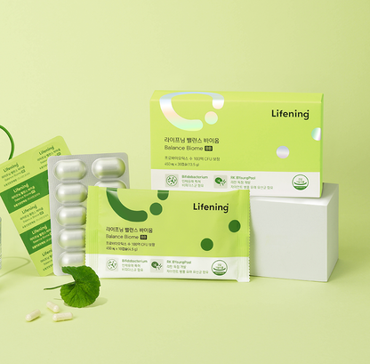 INCELLDERM Lifening Balance Biome BB 30-Day Supply 인셀덤 라이프닝 밸런스 바이옴 30일분 450mg x 30캡슐