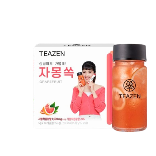 TEAZEN Grapefruit Sok 5g X 30EA (150g) + 1 Bottle 티젠 자몽쏙 5g X 30개입(150g) + 1 보틀