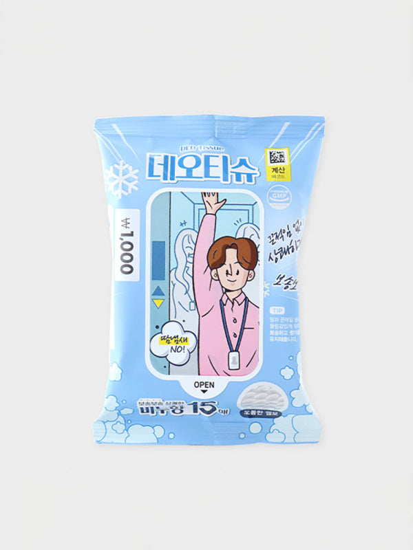 [PACK OF 3] Cooling Perfume Deodorant Tissue 15 Sheet (Floral / Soap) 쿨링 퍼퓸 데오 티슈 15매 (플로럴향/비누향)