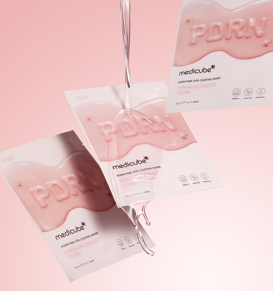 [5EA] Medicube PDRN Pink Vita Coating Mask 메디큐브 PDRN 핑크 비타 코팅 마스크