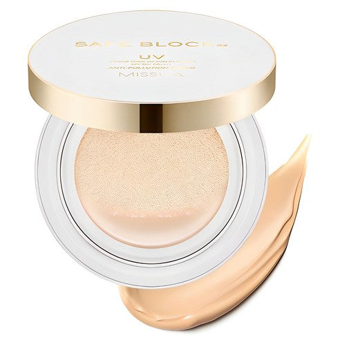 MISSHA Safe Block RX Cover Tone-Up Sun Cushion SPF50+ PA++++ 14g 미샤 세이프 블록 RX 커버 톤업 선쿠션 SPF50+ PA++++ 14g