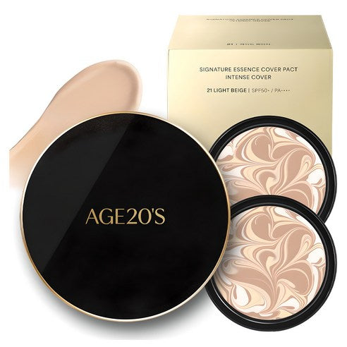 Age20's Signature Essence Cover Pact Intense Cover SPF50+ PA++++ 에이지투웨니스 시그니처 에센스 커버 팩트 인텐스 커버 SPF50+ PA++++
