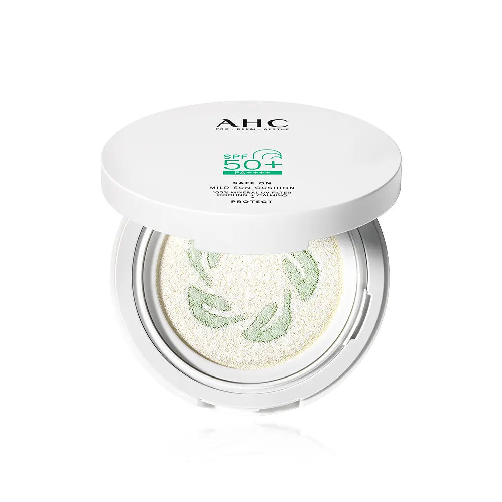 AHC Safe On Mild Sun Cushion SPF50+ PA++++ 25g AHC 세이프온 마일드 선 쿠션 SPF50+ PA++++ 25g