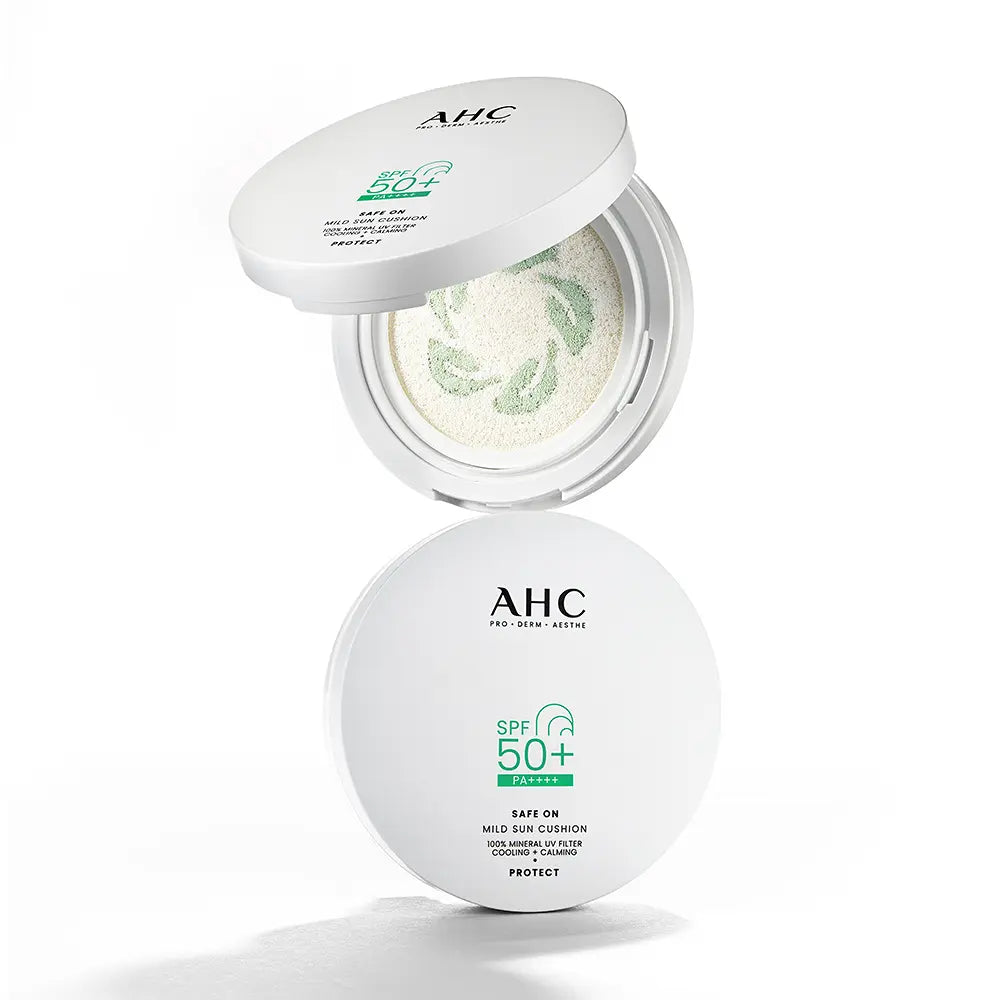 AHC Safe On Mild Sun Cushion SPF50+ PA++++ 25g AHC 세이프온 마일드 선 쿠션 SPF50+ PA++++ 25g