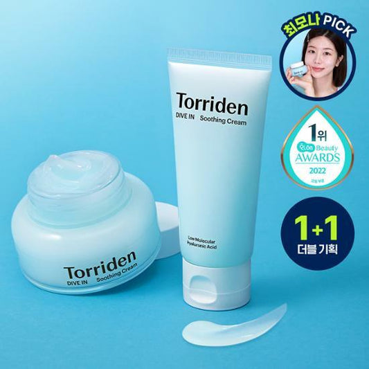 Torriden DIVE IN Soothing Cream 100ml X 2EA 토리든 다이브인 수딩크림 더블 기획 세트 100ml X 2EA