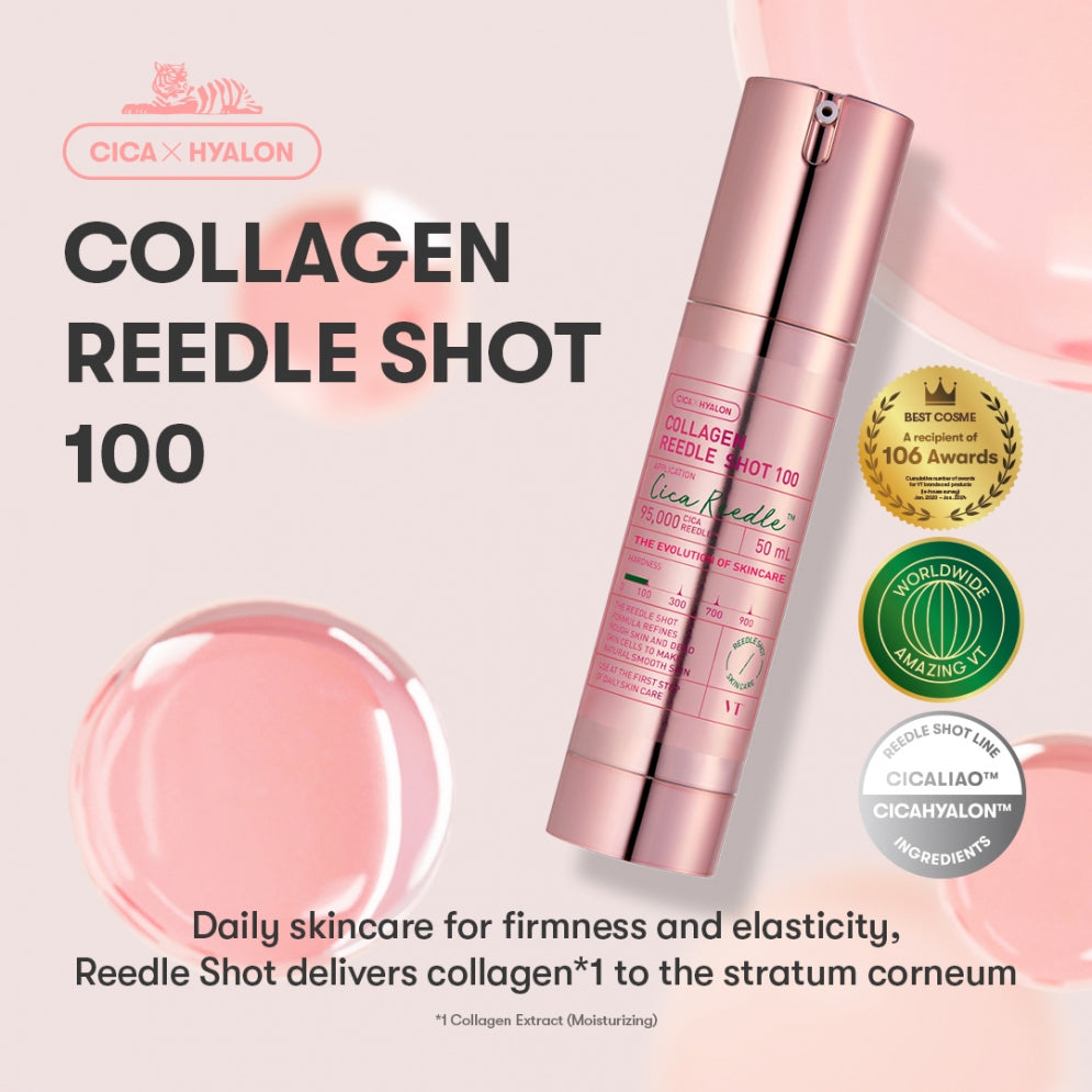 VT Cosmetics Collagen Reedle Shot 100 30ml + 2mL X 2EA 브이티 코스메틱 콜라겐 리들샷 100 30ml + 스틱파우치 2mL X 2개입 추가증정