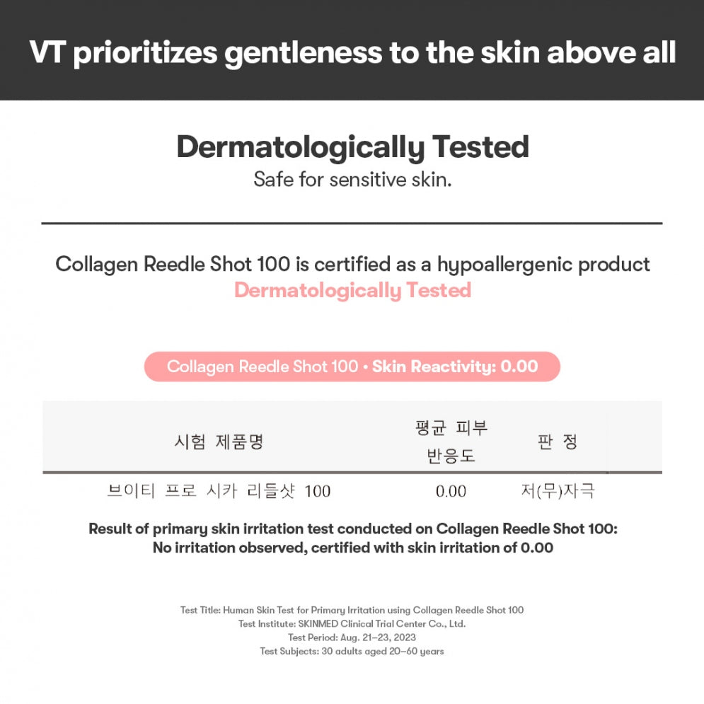 VT Cosmetics Collagen Reedle Shot 100 30ml + 2mL X 2EA 브이티 코스메틱 콜라겐 리들샷 100 30ml + 스틱파우치 2mL X 2개입 추가증정