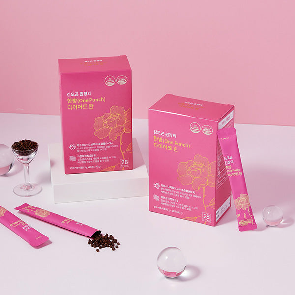 COICIE Dr. Kim Ogon One Punch Herbal Diet Pills 28 Stick 김오곤원장의 한방 다이어트 환 28포 체지방 감소 차전자피 가르시니아 식이섬유