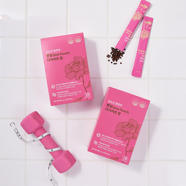 COICIE Dr. Kim Ogon One Punch Herbal Diet Pills 28 Stick 김오곤원장의 한방 다이어트 환 28포 체지방 감소 차전자피 가르시니아 식이섬유