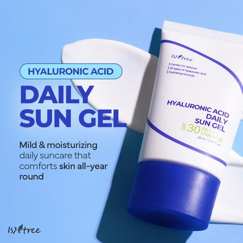 ISNTREE Hyaluronic Acid Daily Sun Gel SPF30 PA+++ 50ml 이즈앤트리 히알루론산 데일리 선젤 SPF30 PA+++ 50ml