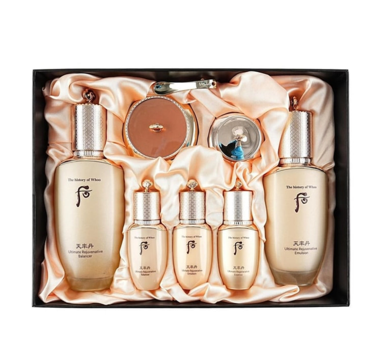 The history of Whoo Cheonyuldan Hwayul 3-Piece Set Ultimate Rejuvenating Radiance Lifting Care 더 히스토리 오브 후 천율단 화율 3종 세트