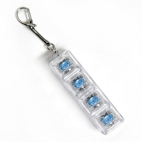[PACK OF 2] Luarmo LED Transparent 4-Key Keyboard Keycap Clicker Keychain Fidget Toy 루아르모 LED 투명 키보드 키캡 키링 4구 클릭커 피젯토이