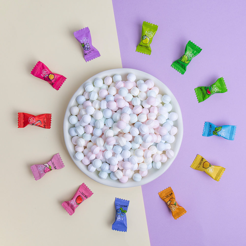 Mulanwang Sugar-Free Vitamin C Mint Candy 12 Flavors 800g 무란왕 무설탕 12가지맛 비타민C 민트 미니 캔디 800g