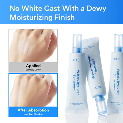 Abib Watery Hyaluron Sunscreen Moisture Tube SPF 30 Broad Spectrum 50ml 아비브 워터리 히알루론 선스크린 모이스처 튜브 SPF30 Broad Spectrum 50ml