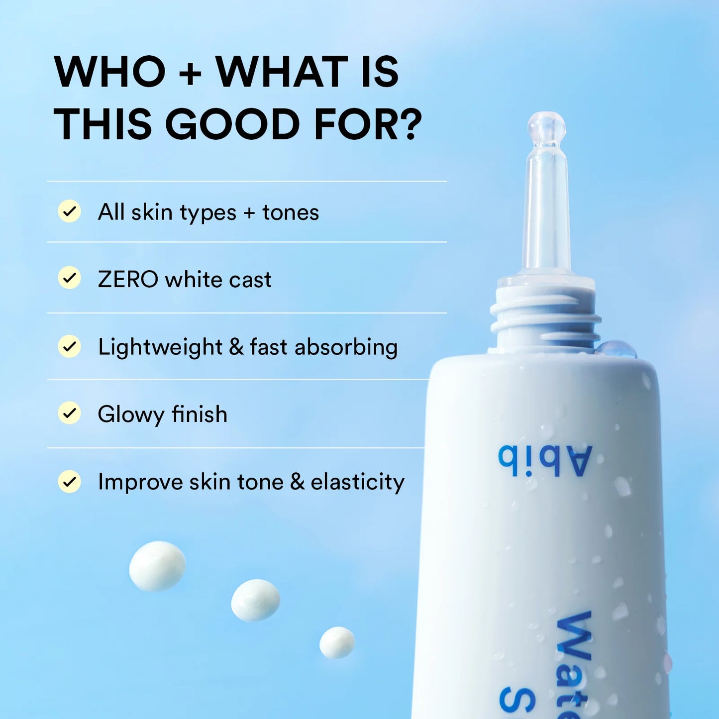 Abib Watery Hyaluron Sunscreen Moisture Tube SPF 30 Broad Spectrum 50ml 아비브 워터리 히알루론 선스크린 모이스처 튜브 SPF30 Broad Spectrum 50ml