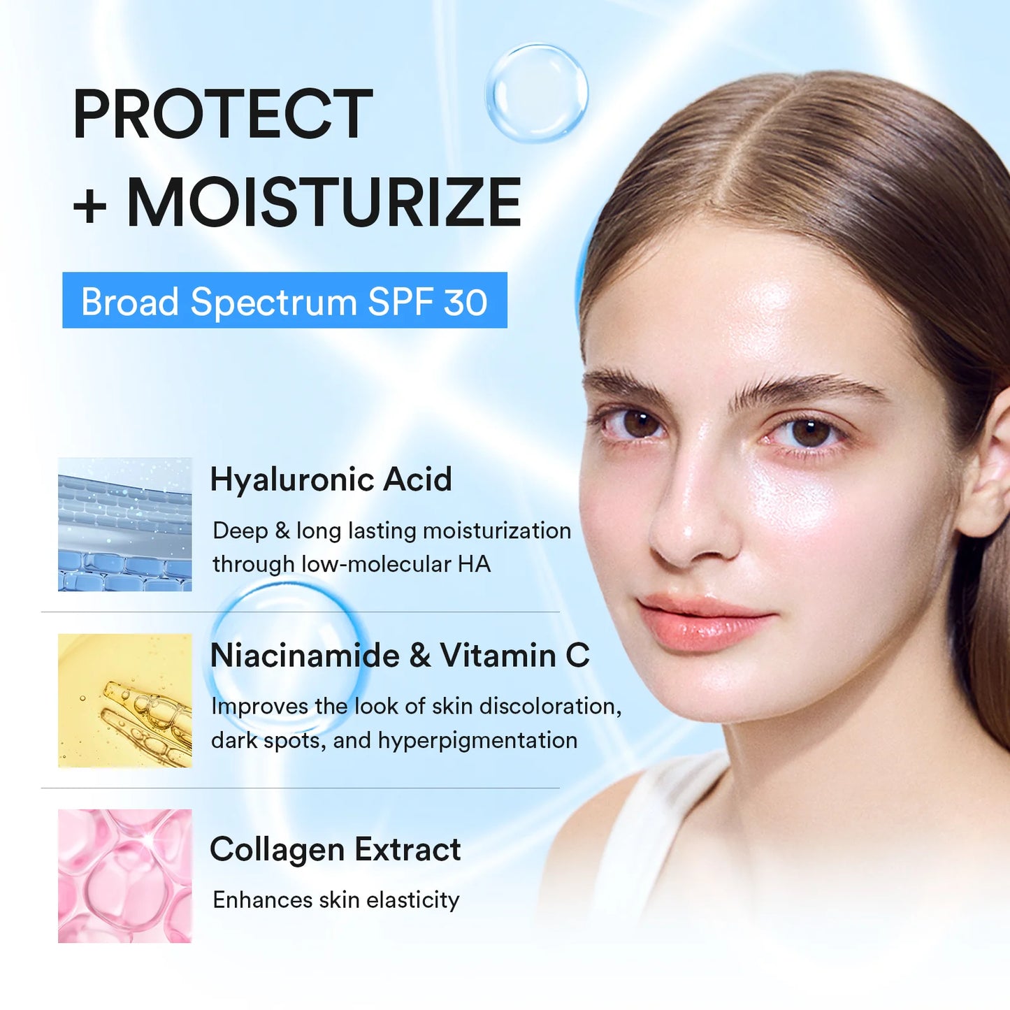 Abib Watery Hyaluron Sunscreen Moisture Tube SPF 30 Broad Spectrum 50ml 아비브 워터리 히알루론 선스크린 모이스처 튜브 SPF30 Broad Spectrum 50ml