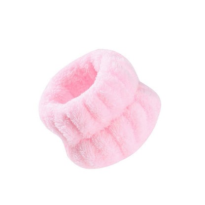 Headband + Wrist Wash band SET For Washing Face Pink Color 세안 밴드 머리띠 + 세안 손목 밴드 핑크색 세트
