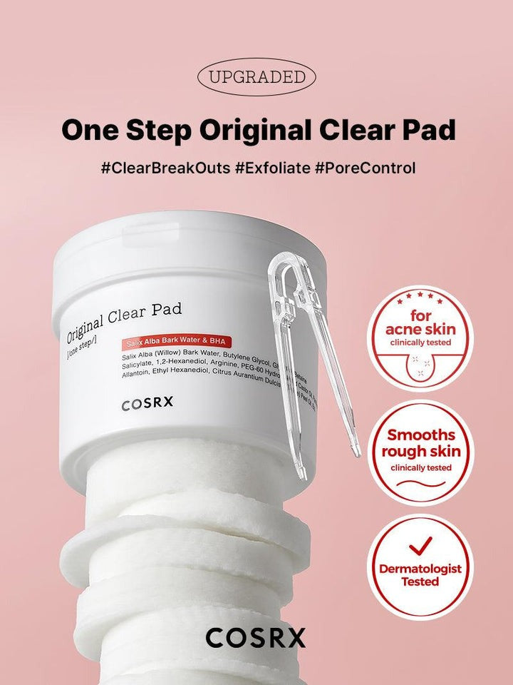 COSRX One Step Original Clear Pad 90Pads 6.25 fl. oz. 코스알엑스 원스텝 오리지널 클리어 패드 90매