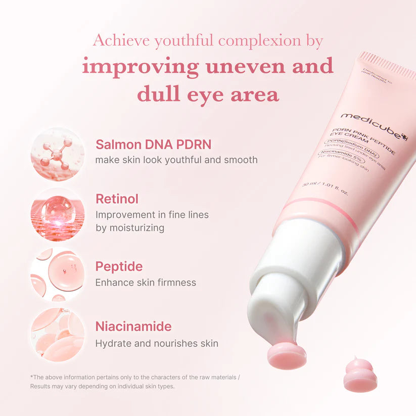 Medicube PDRN Pink Peptide Eye Cream 30ml 메디큐브 PDRN 핑크 펩타이드 아이크림 30ml