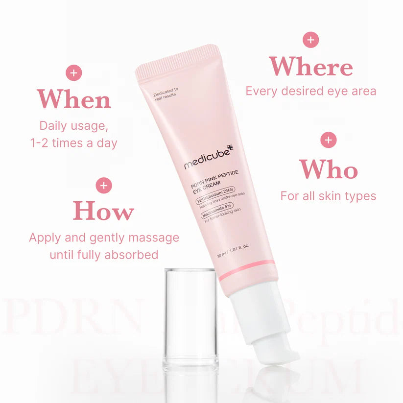 Medicube PDRN Pink Peptide Eye Cream 30ml 메디큐브 PDRN 핑크 펩타이드 아이크림 30ml