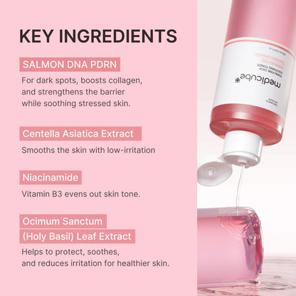 Medicube PDRN Pink Peptide Toner 250ml 메디큐브 PDRN 핑크 시카 수딩 토너 250ml