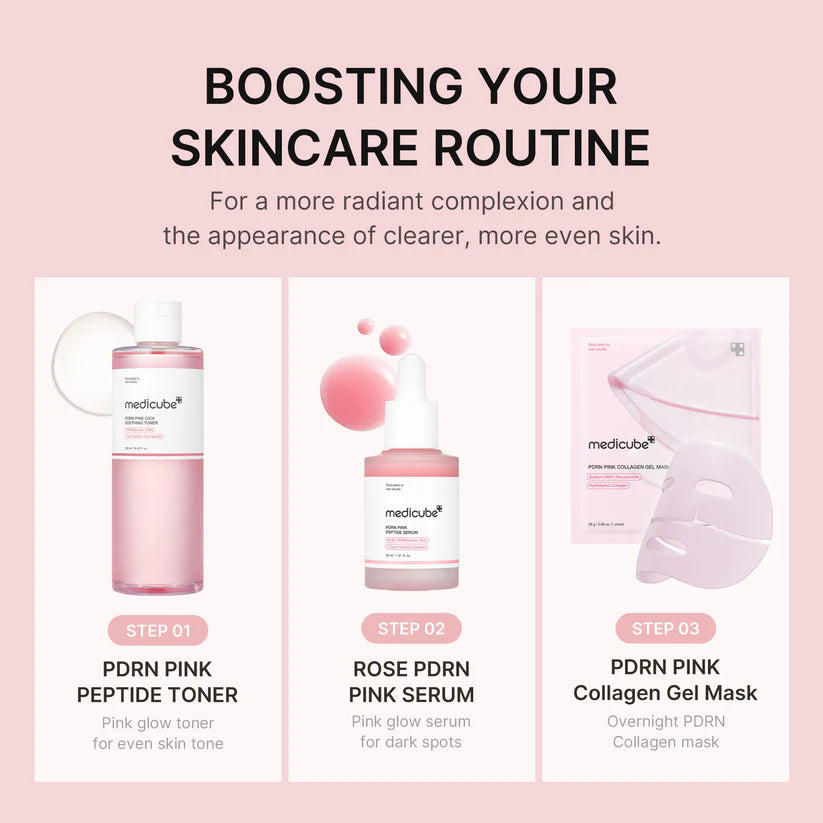 Medicube PDRN Pink Peptide Toner 250ml 메디큐브 PDRN 핑크 시카 수딩 토너 250ml