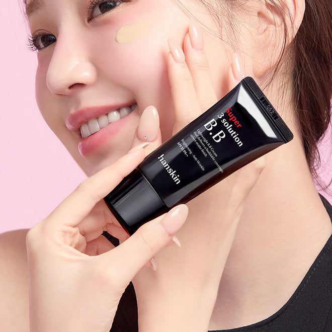 Hanskin Super 3 Solution BB Cream SPF 35 PA++ 한스킨 수퍼 쓰리 솔루션 비비크림 SPF35 PA++ Velvet Matte Finish, Full Coverage