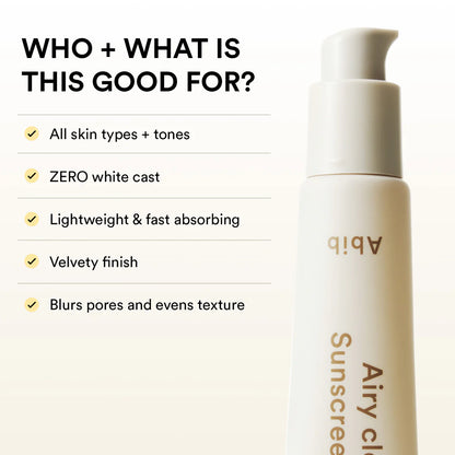 Abib Airy Clear Sunscreen Gel Smoothing Tube SPF 30 Broad Spectrum 30 mL / 1.01 fl. oz 아비브 에어리 클리어 선스크린 젤 스무딩 튜브 SPF30 Broad Spectrum 30 mL / 1.01 fl. oz