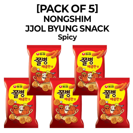 [PACK OF 5] NONGSHIM JJOL BYUNG SNACK SPICY 82g 농심 쫄병스낵 매콤한맛 82g