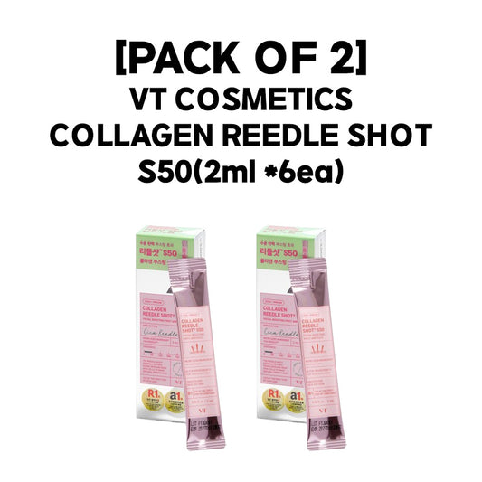 [PACK OF 2] VT COSMETICS COLLAGEN REEDLE SHOT S50 (2ml *6ea) 브이티 콜라겐 리들샷 에스 50(2ml *6개)