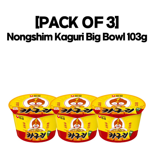 [PACK OF 3] Nongshim Kaguri Big Bowl 103g 농심 카구리 큰사발면 103g