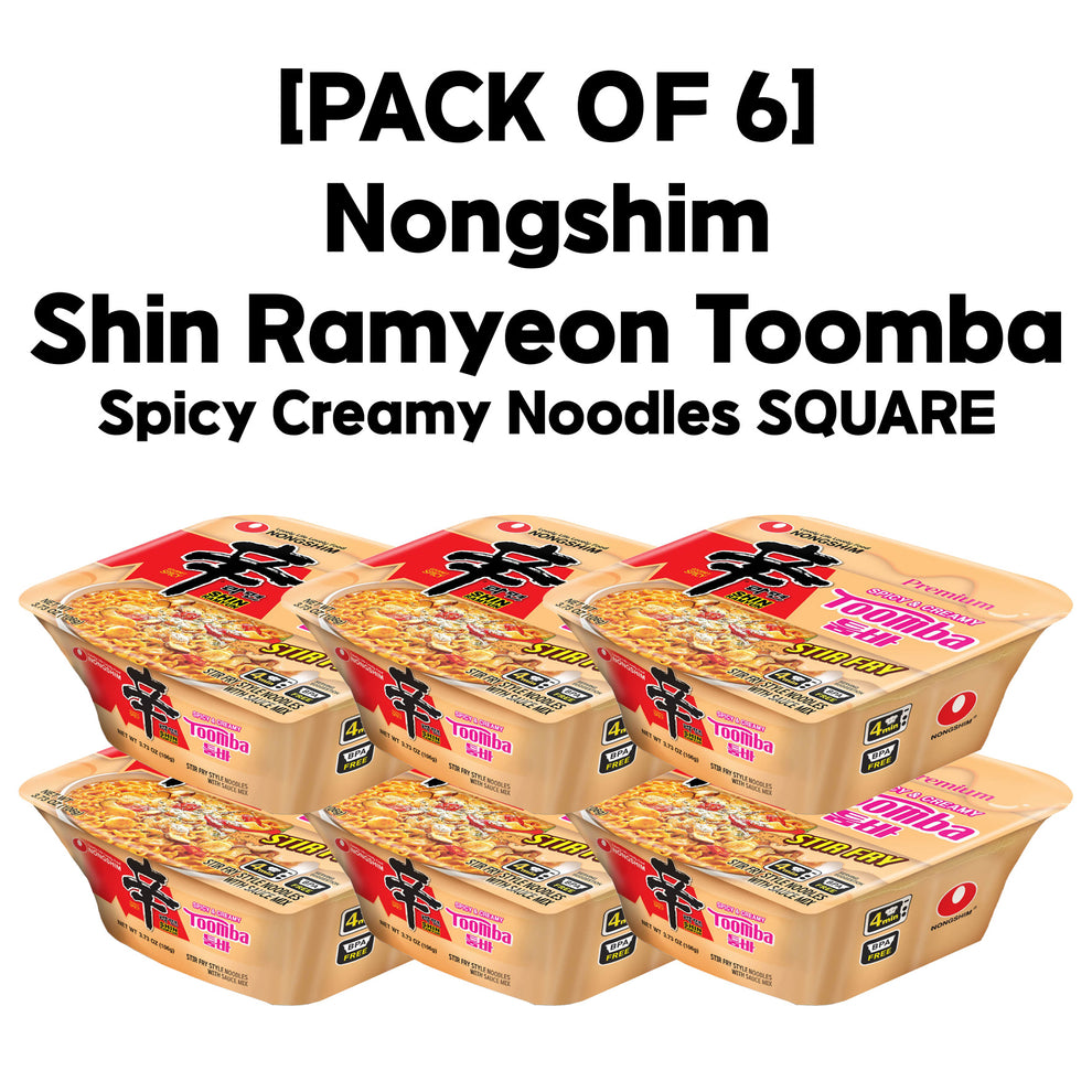 [PACK OF 6] Nongshim Shin Ramyeon Toomba Spicy Creamy Noodles Square B ...