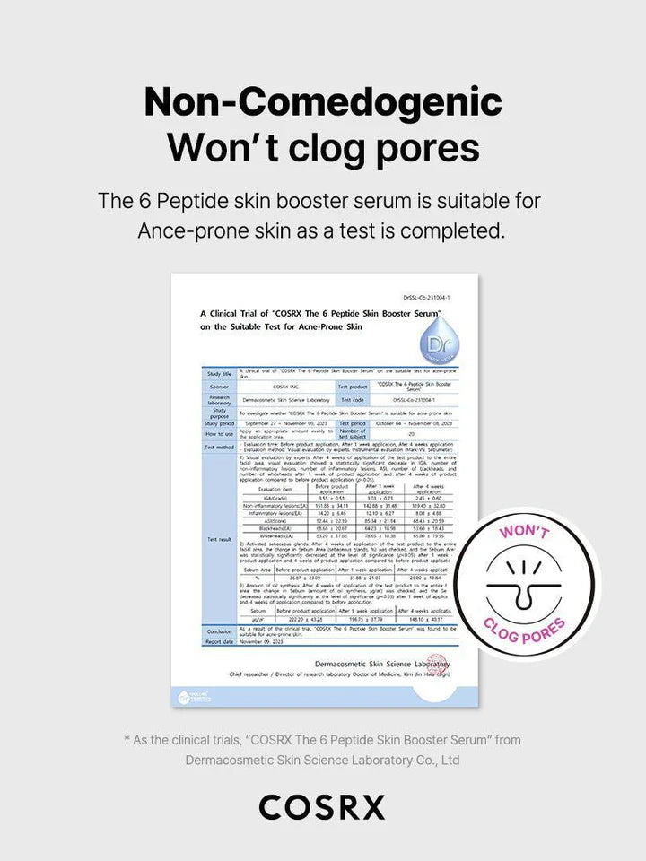 COSRX The 6 Peptide Skin Booster Serum 150ml / 5.07 fl.oz. x 2ea 코스알엑스 더 6 펩타이드 스킨 부스터 세럼 150ml / 5.07 fl.oz. x 2ea