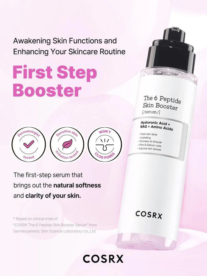 COSRX The 6 Peptide Skin Booster Serum 150ml / 5.07 fl.oz. x 2ea 코스알엑스 더 6 펩타이드 스킨 부스터 세럼 150ml / 5.07 fl.oz. x 2ea