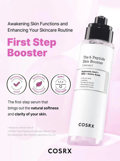 COSRX The 6 Peptide Skin Booster Serum 150ml / 5.07 fl.oz. x 2ea 코스알엑스 더 6 펩타이드 스킨 부스터 세럼 150ml / 5.07 fl.oz. x 2ea