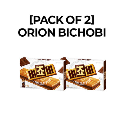 [PACK OF 2] ORION BICHOBI (BISCUIT CHOCO BISCUIT) Chocolate Sandwich Biscuit 125g (25g X 5EA) 오리온 비쵸비 125g (25g X 5봉지)