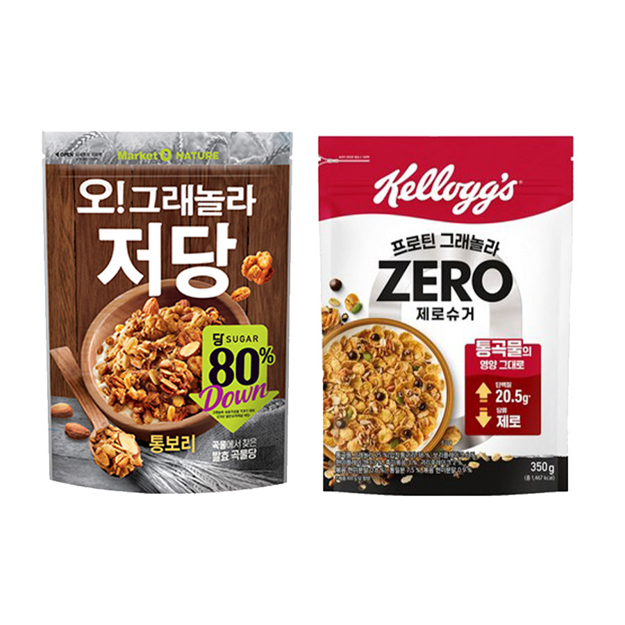 [PACK OF 2] Market O NATURE & Kellogg’s Healthy Granola Bundle Set 마켓오 네이처 & 켈로그 헬시 그래놀라 버라이어티 번들 세트