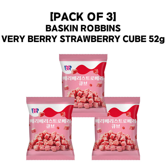 [PACK OF 3] BASKIN ROBBINS VERY BERRY STRAWBERRY CUBE 베스킨 라빈스 베리베리스트로베리 큐브