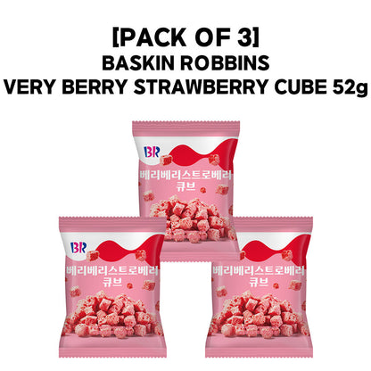 [PACK OF 3] BASKIN ROBBINS VERY BERRY STRAWBERRY CUBE 배스킨라빈스 베리베리스트로베리 큐브