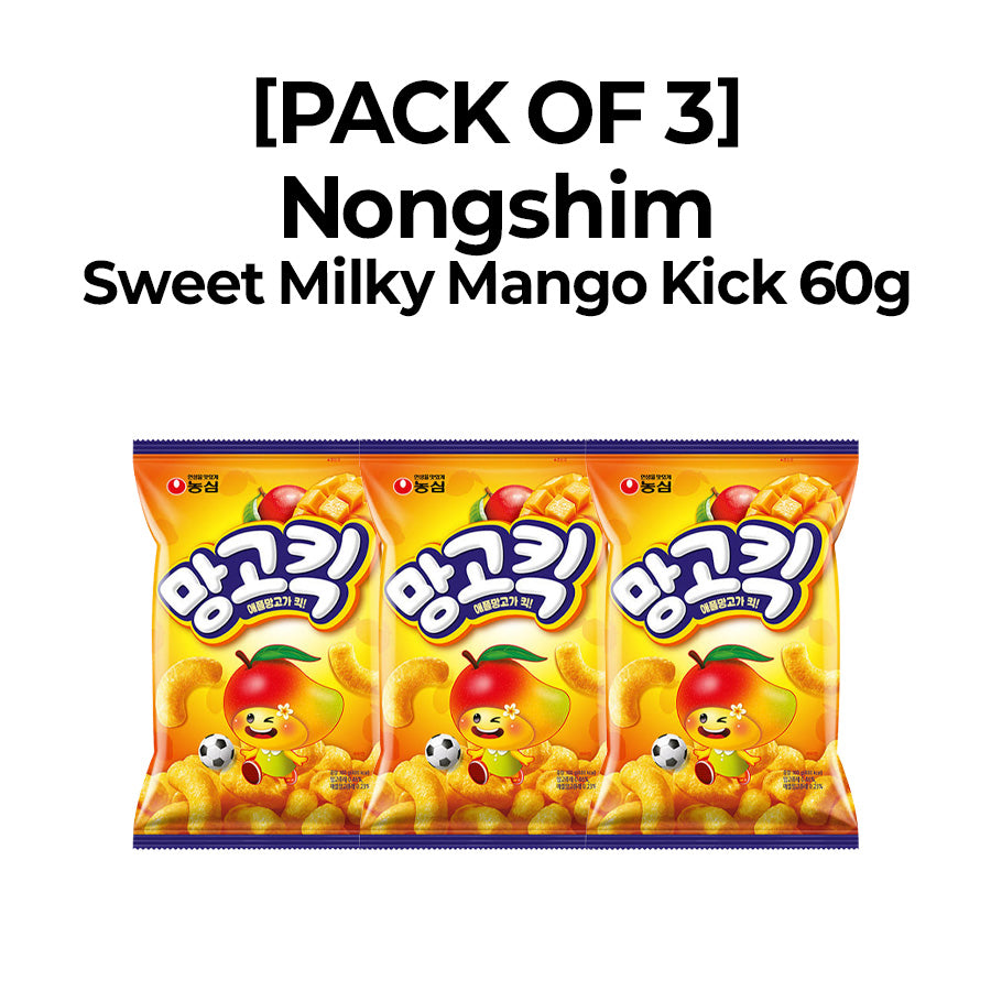 [PACK OF 3] Nongshim Sweet Milky Mango Kick 60g 농심 망고킥 60g