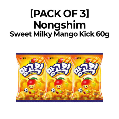 [PACK OF 3] Nongshim Sweet Milky Mango Kick 60g 농심 망고킥 60g