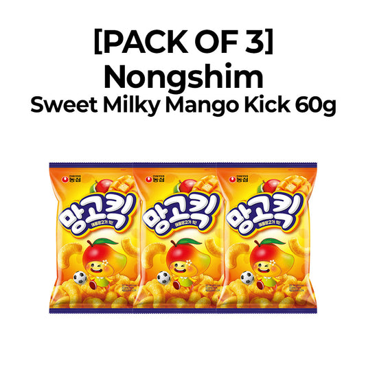 [PACK OF 3] Nongshim Sweet Milky Mango Kick 60g 농심 망고킥 60g