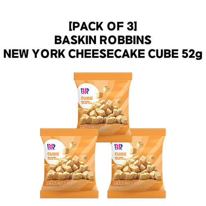 [PACK OF 3] BASKIN ROBBINS NEW YORK CHEESECAKE CUBE 52g 배스킨라빈스 뉴욕 치즈케이크 큐브 52g