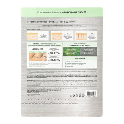 VT COSMETICS REEDLE SHOT™ 100 60ml / 2.02 fl.oz. + 30ml / 1.01 fl.oz. 브이티 코스메틱 리들샷™ 100 60ml / 2.02 fl.oz. + 30ml / 1.01 fl.oz.