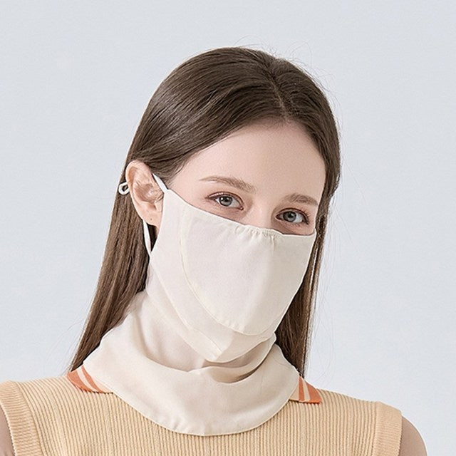 Baily White Open Neck UV Protection Mask 베일리 화이트 숨쉬기 편한 골프 마스크 UV 자외선 차단 여름용 등산 자전거 테니스 골프 스포츠 운동마스크