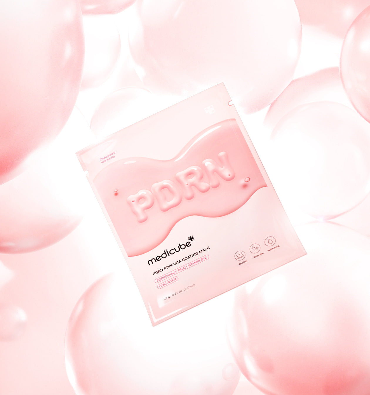 [5EA] Medicube PDRN Pink Vita Coating Mask 메디큐브 PDRN 핑크 비타 코팅 마스크