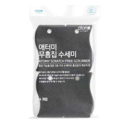 ATOMY SCRATCH FREE SCRUBBER 4pcs 애터미 무흠집 수세미 4개입