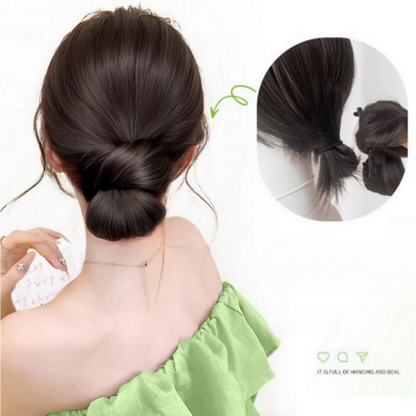 (쿠팡 베스트셀링🔥) Cozywave Voluminous Strong-Hold Low Spine Bun Hairpiece 코지웨이브 풍선한 강력고정 로우 가시번 똥머리 가발